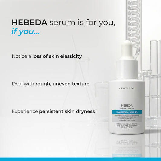 Hebeda 2% Hyaluronic Acid Serum | Deep Hydration, Plump & Smooth Skin