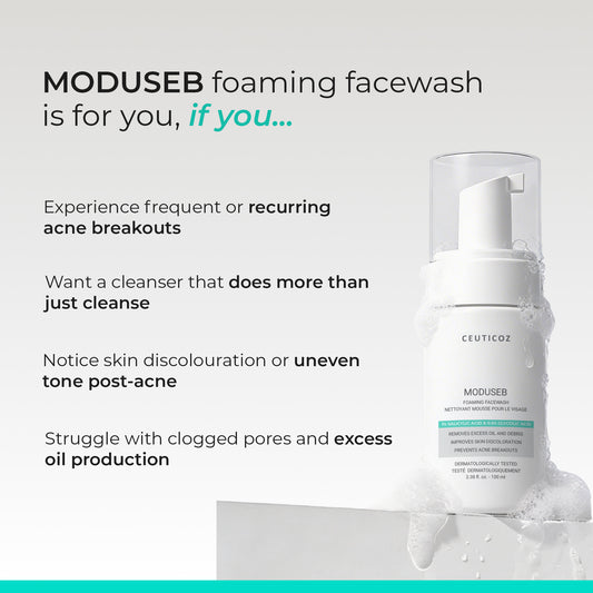 Moduseb Foaming Facewash | Daily Cleanse for Oily, Acne Prone Skin