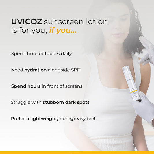 Uvicoz Sunscreen Lotion SPF 50+ PA++++ | Lightweight Daily UV Protection