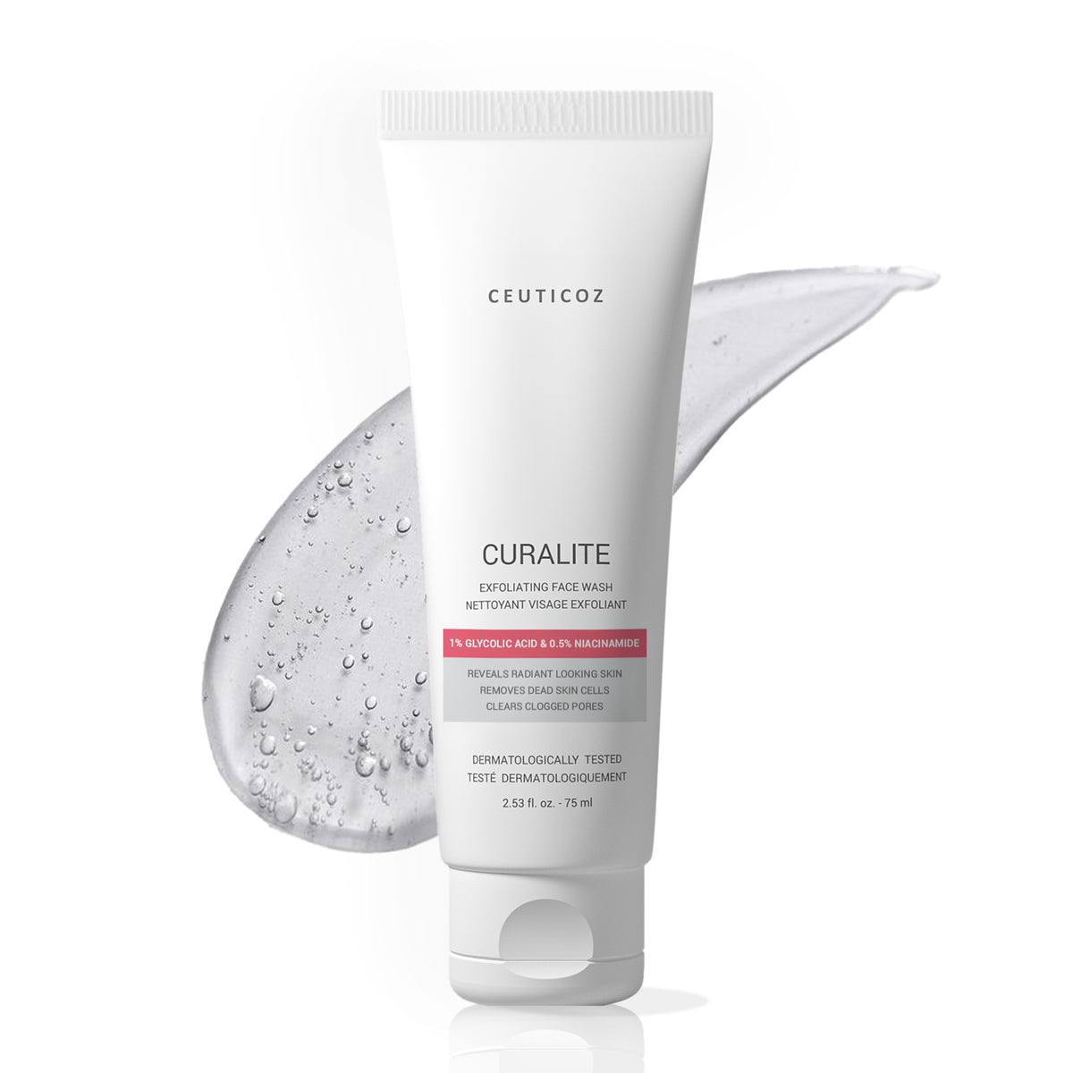 Curalite Glycolic Acid Exfoliating Facewash | Texture & Dullness