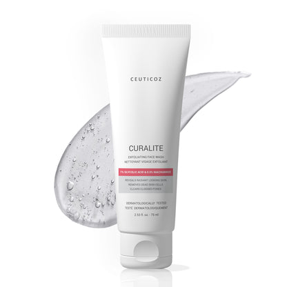 Curalite Glycolic Acid Exfoliating Facewash | Texture & Dullness
