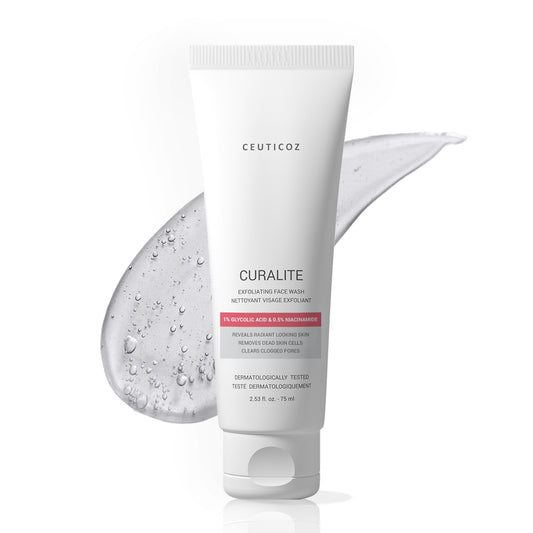 Curalite Glycolic Acid Exfoliating Facewash | Texture & Dullness