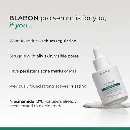 Blabon Pro Serum | 10% Niacianmide for Blemishes, Pore & Uneven tone