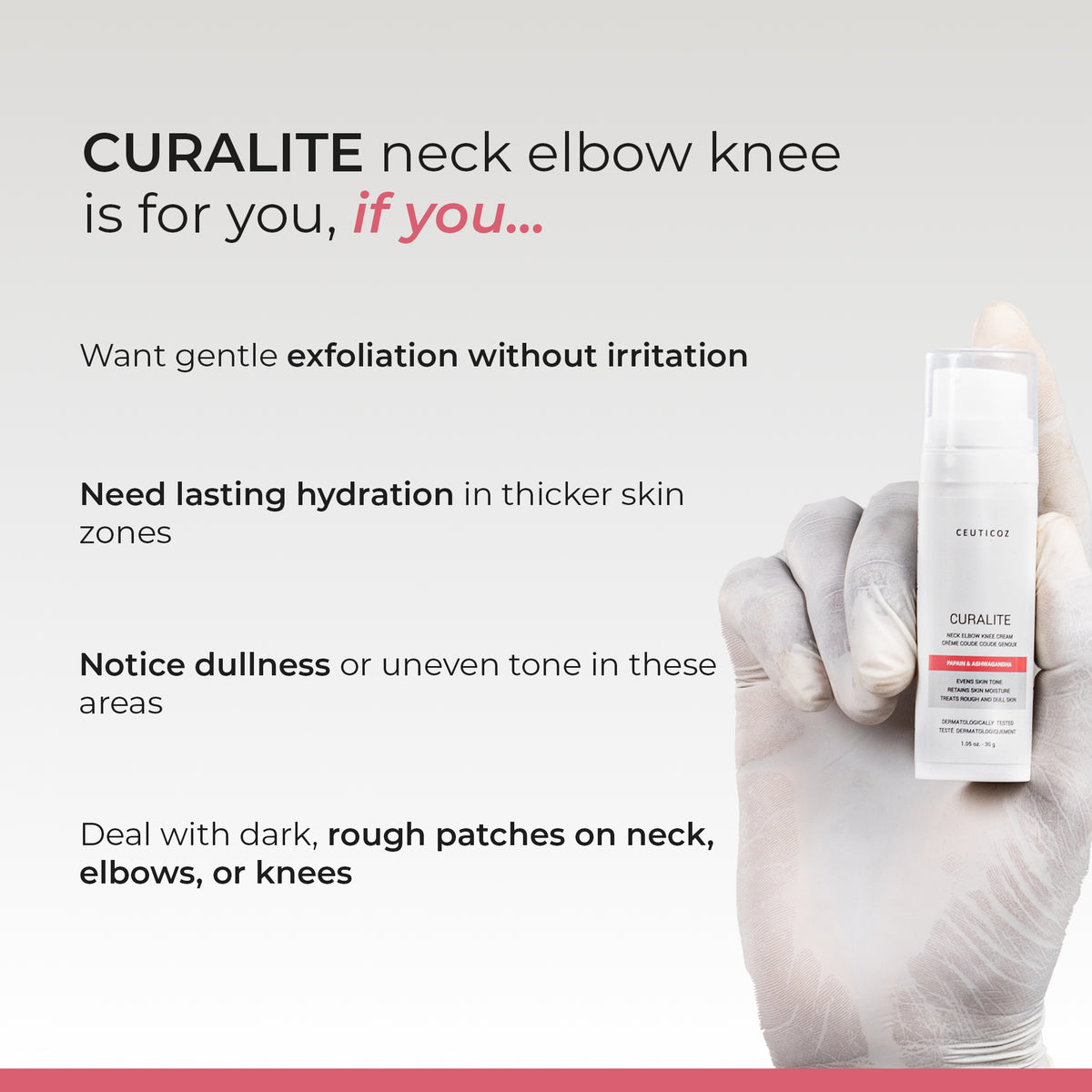 Curalite Neck Elbow Knee Cream | Dark Patch Correction for Body