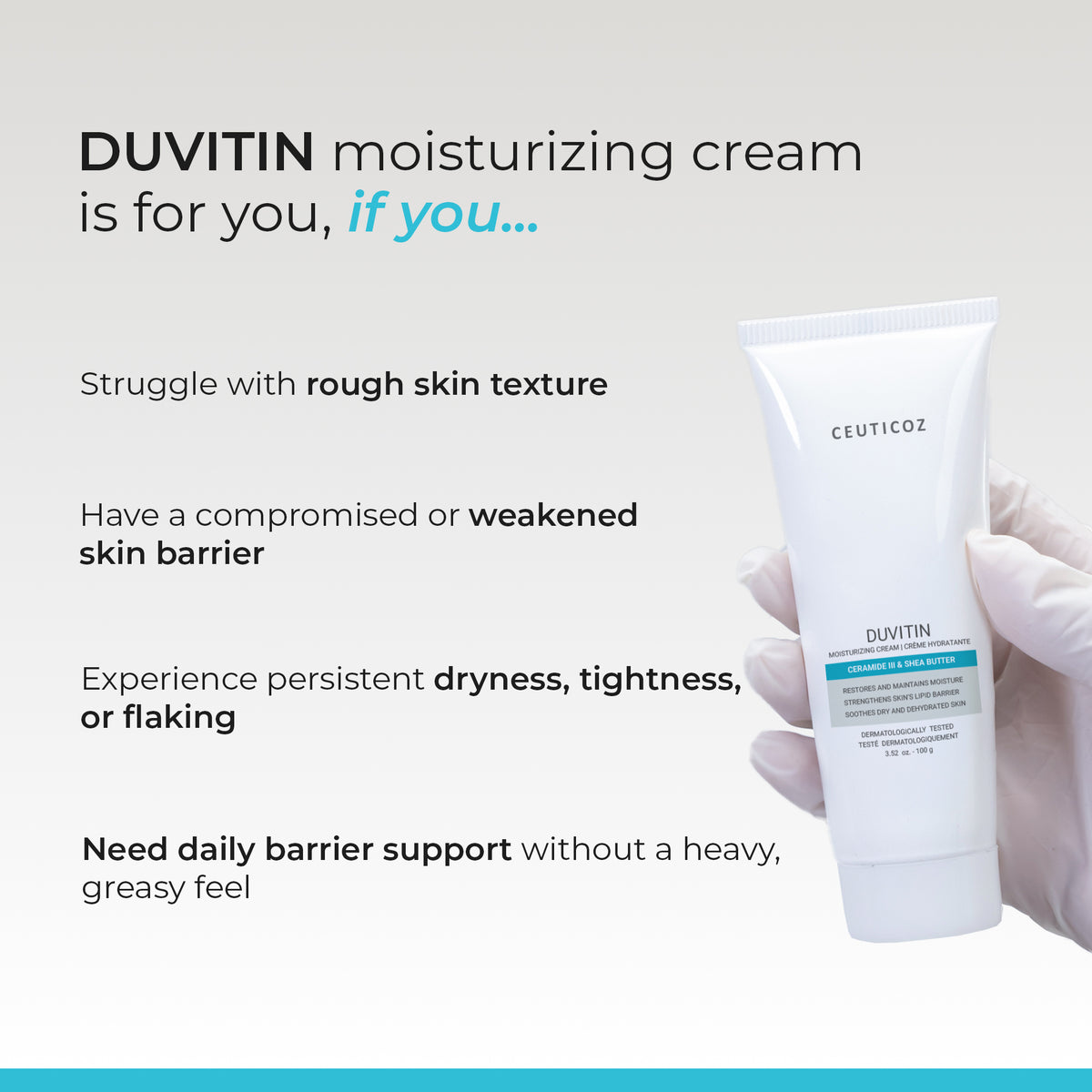 Duvitin Moisturizing Cream | Barrier repair for dry skin powered by Ceramides 3