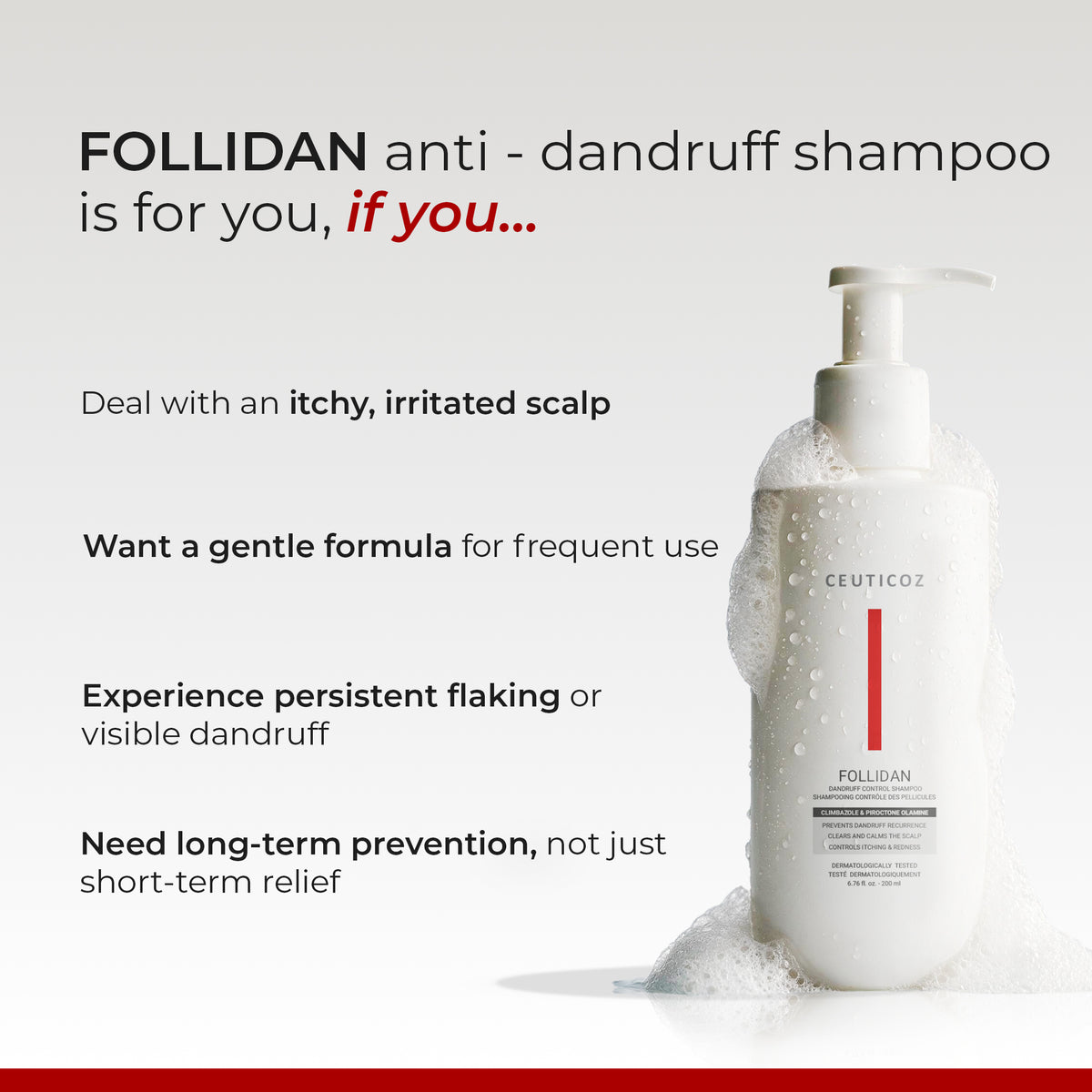 Follidan Anti Dandruff Shampoo | Flake Control & Scalp Relief