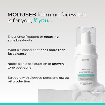 Moduseb Foaming Facewash | Daily Cleanse for Oily, Acne Prone Skin