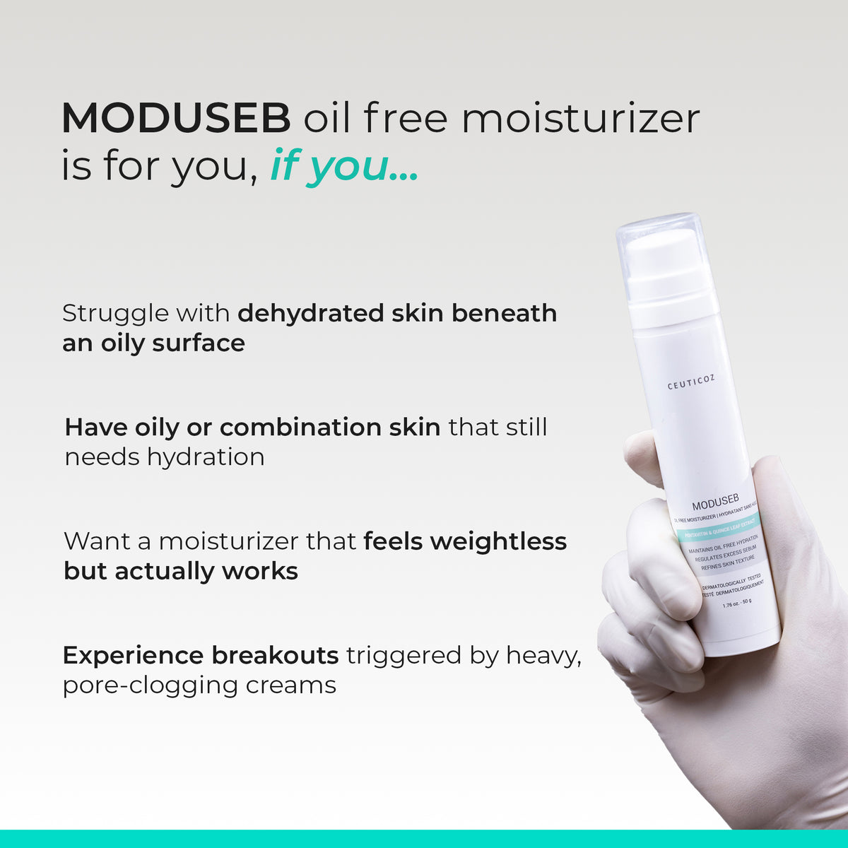 Moduseb Oil Free Moisturizer | Non Comedogenic Hydration for Oily Skin