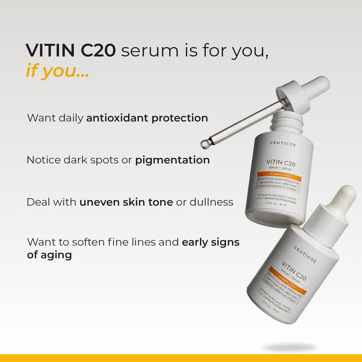 Vitin C20 Serum 20% Vitamin C | Tone Correction, Antioxidant Defence