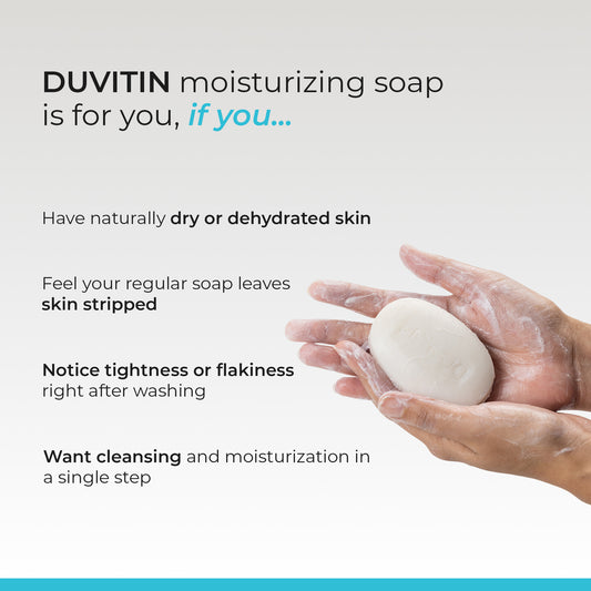 Duvitin Moisturizing Soap Pack of 4 | Non Drying Cleansing Bar