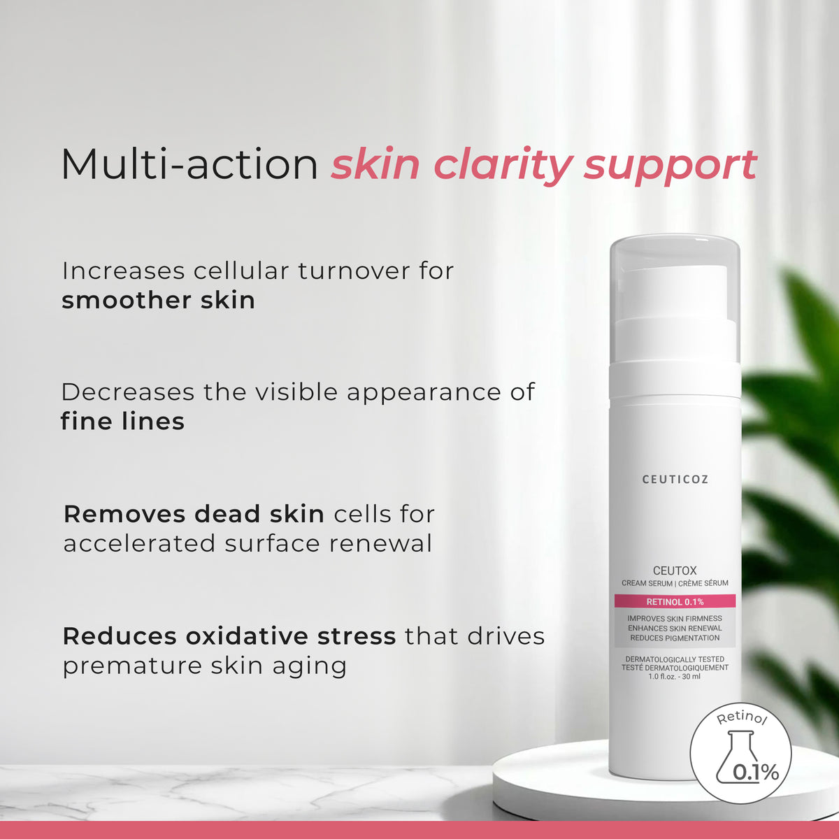 Ceutox 0.1% Retinol Cream Serum | Beginner Strength Skin Renewal