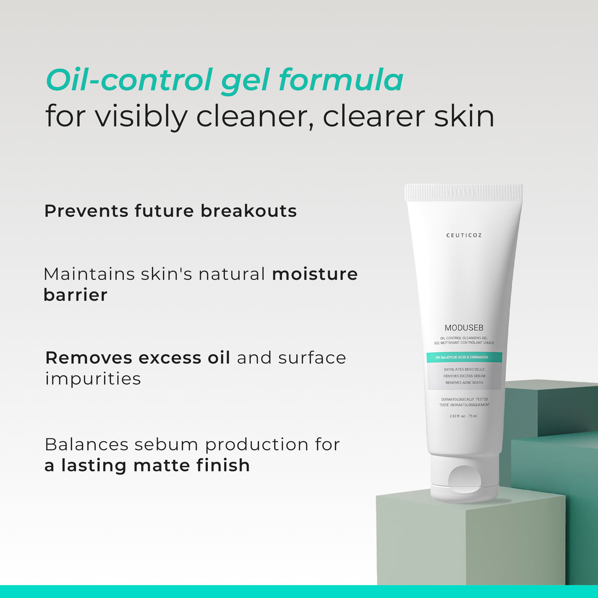 Moduseb Oil Control Cleansing Gel | Sebum Regulation, Deep Pore Cleanse