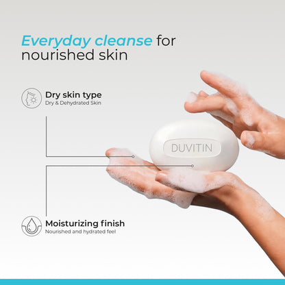 Duvitin Moisturizing Soap Pack of 4 | Non Drying Cleansing Bar