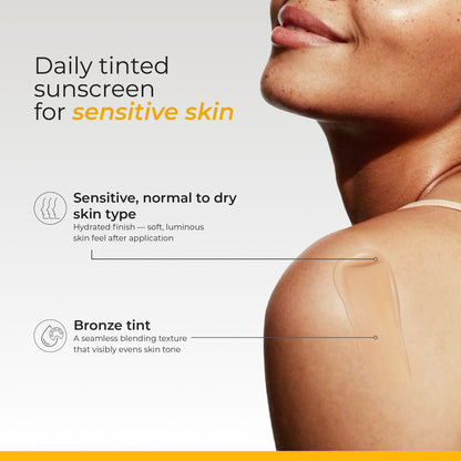 Ceuticoz Clear Zinc Tinted Sunscreen Lotion SPF 50+ | Dry Skin, PA++++