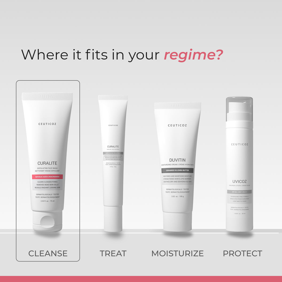 Curalite Glycolic Acid Exfoliating Facewash | Texture & Dullness