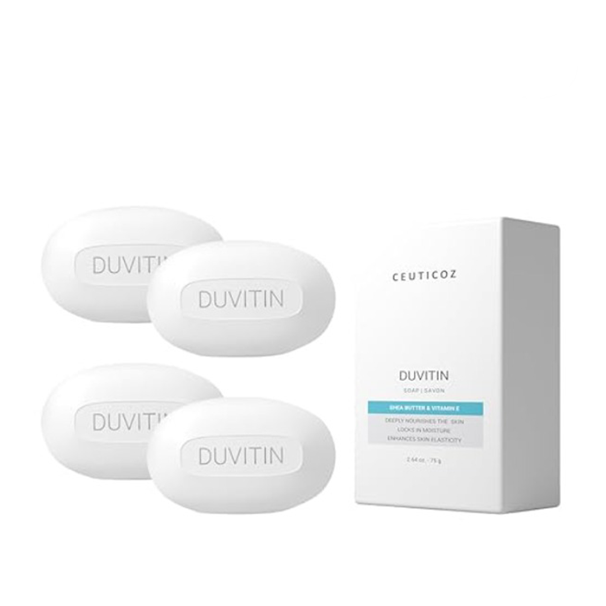 Duvitin Moisturizing Soap Pack of 4 | Non Drying Cleansing Bar