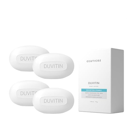 Duvitin Moisturizing Soap Pack of 4 | Non Drying Cleansing Bar